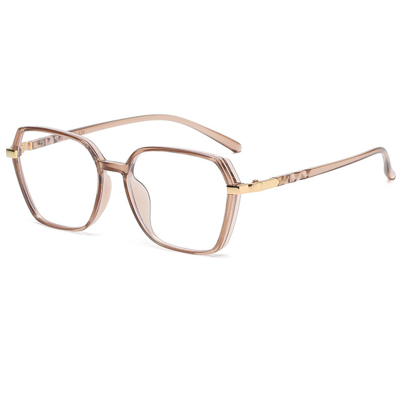 Ladies fashionable square reading glasses with golden accents Bowlift