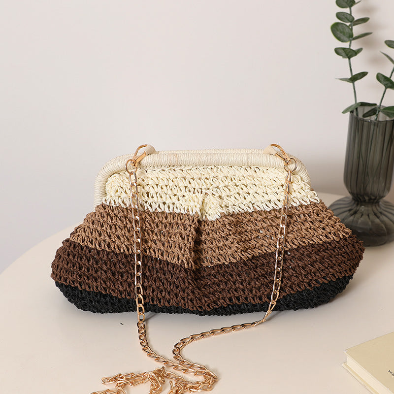 Handmade basket bag with trendy gradient Bowlift