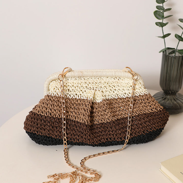 Handmade basket bag with trendy gradient Bowlift