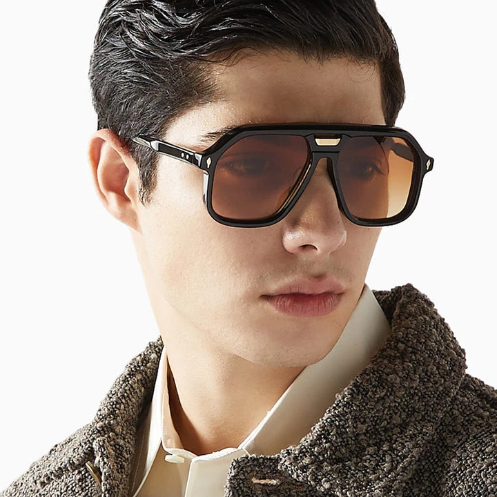 Women's oversized sunglasses with polygonal frame and UV protection Bowlift