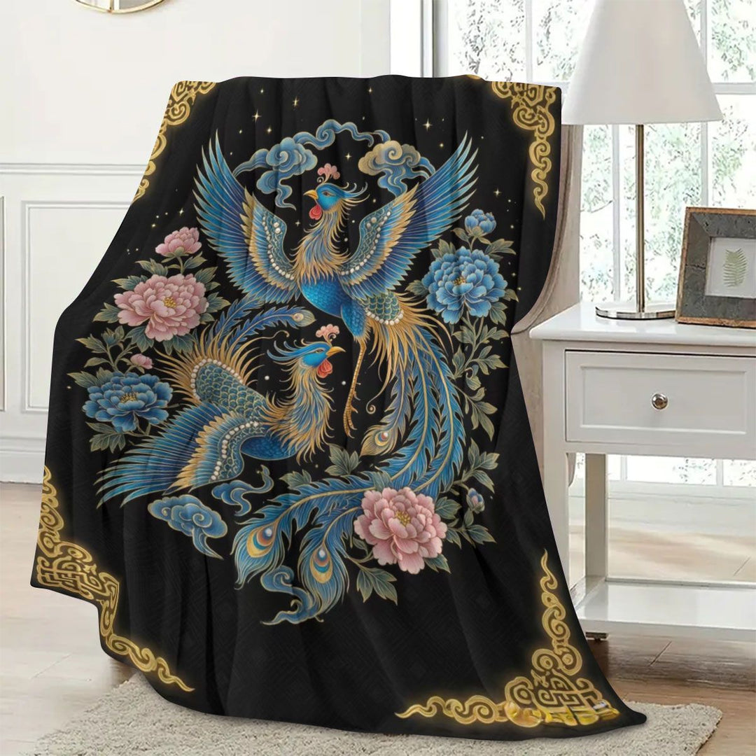 Artistic Phoenix Print Fleece Blanket