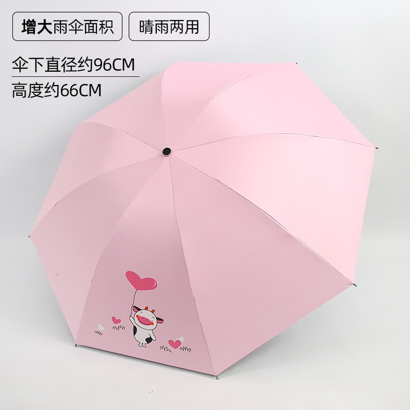 Women’s Folding Umbrella with Playful Animal Design Bowlift