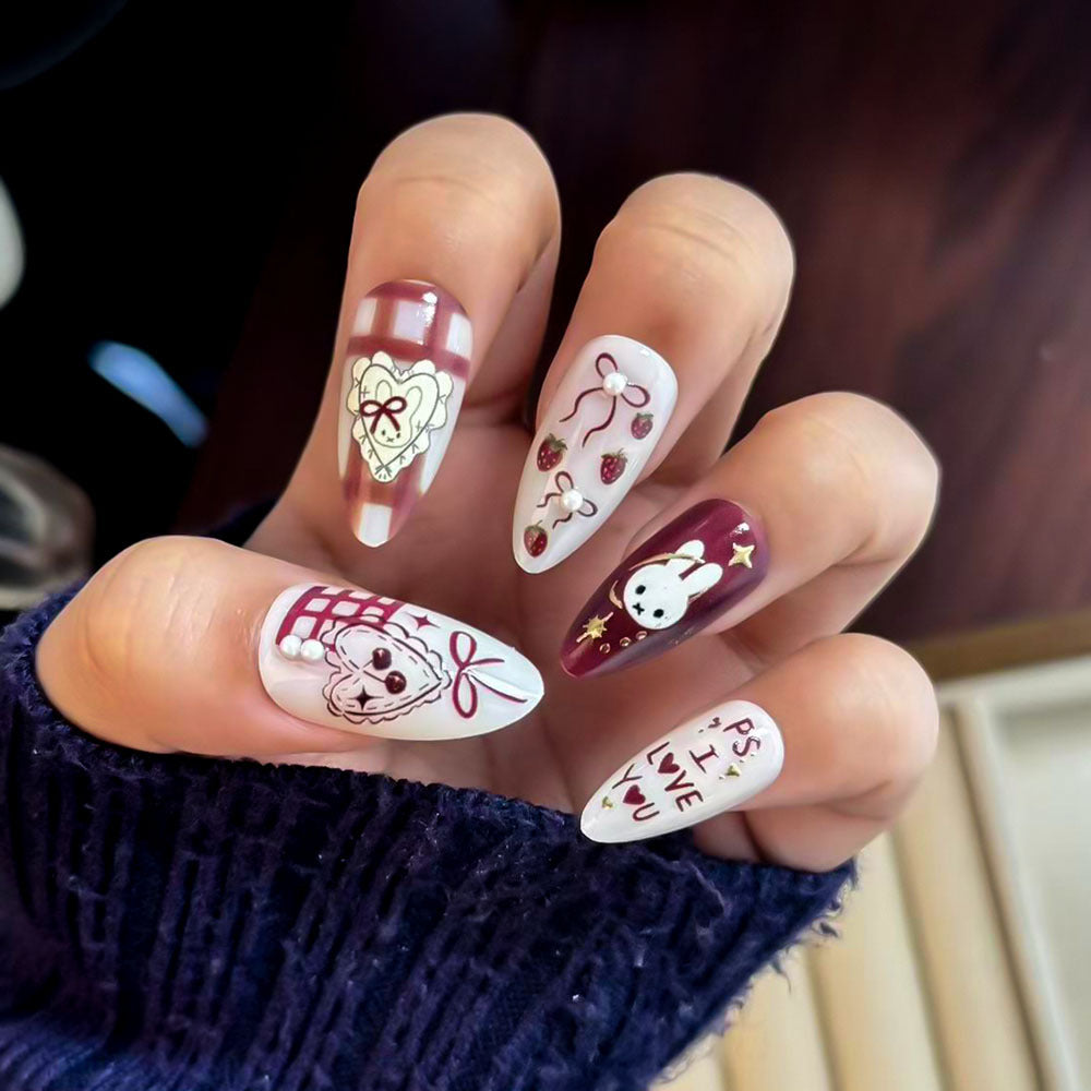 Whimsical Cartoon Press-On Nails Bowlift