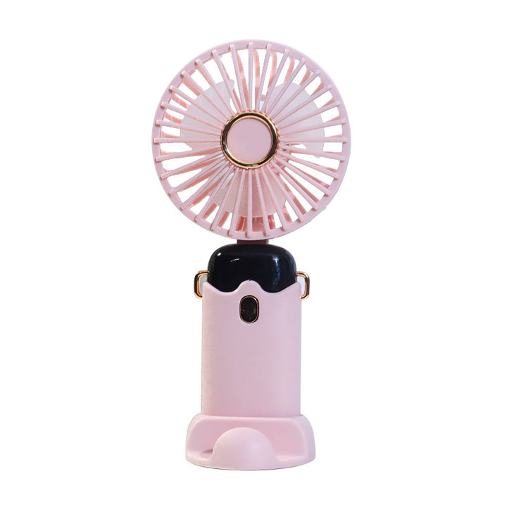 Women's Portable Mini Fan with Ergonomic Handle Design and Adjustable Tilt Bowlift