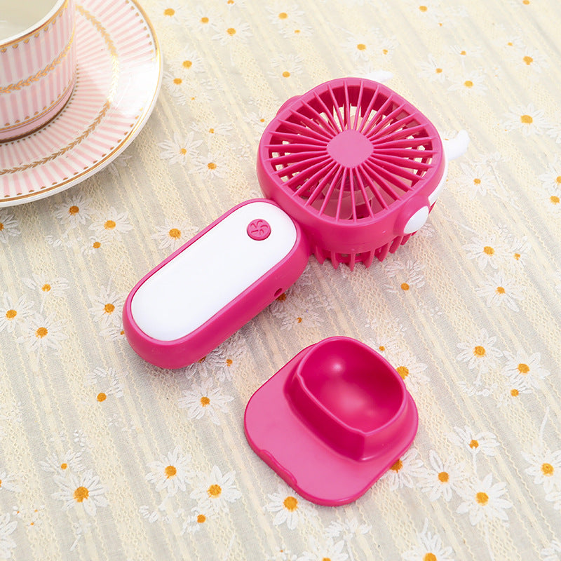 Ladies Portable Hand Fan with Cute Design Bowlift