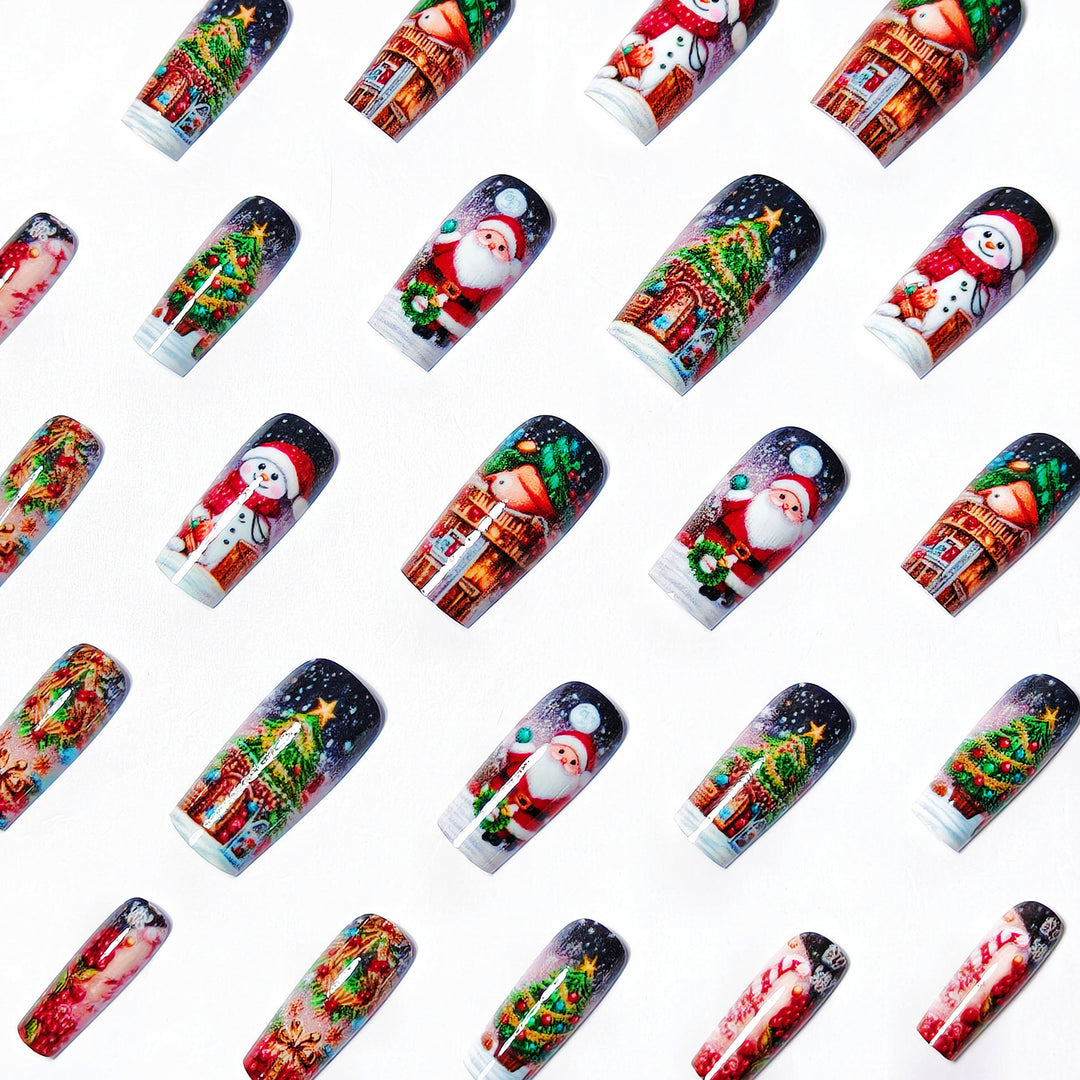 Festive 3D Holiday Nail Art Bowlift