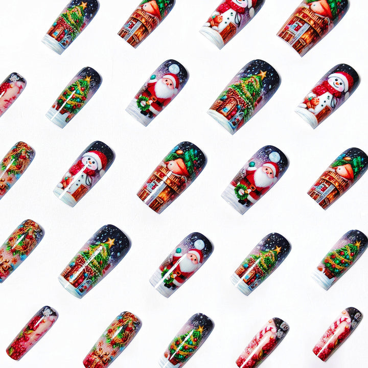 Festive 3D Holiday Nail Art Bowlift