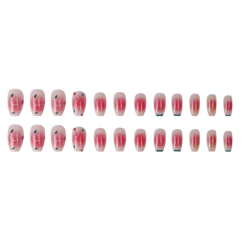 Artistic Sakura-Inspired Press-On Nails Bowlift