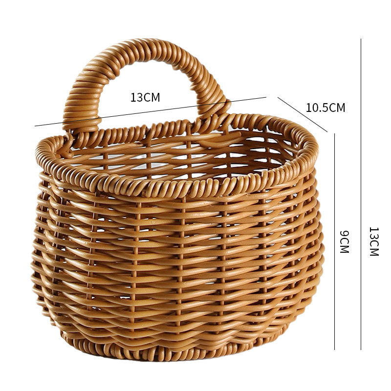 Handwoven Storage Basket with Ergonomic Handle Bowlift