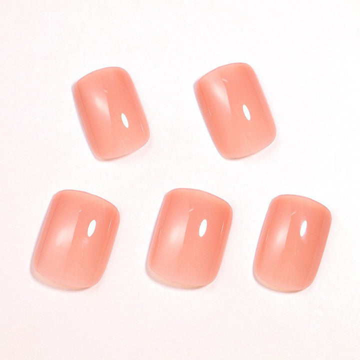Natural Glossy Press-On Nail Set Bowlift