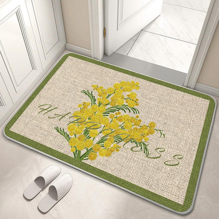 Decorative Floral Welcome Mat Bowlift