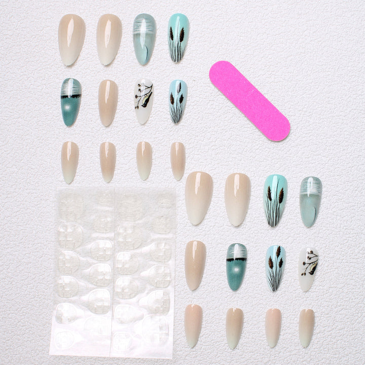 Artistic Nature-Inspired Press-On Nails Bowlift