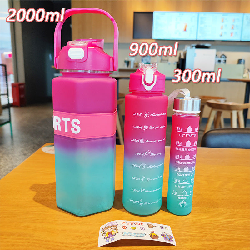 Women's Sports Water Bottle with Motivational Scales Bowlift