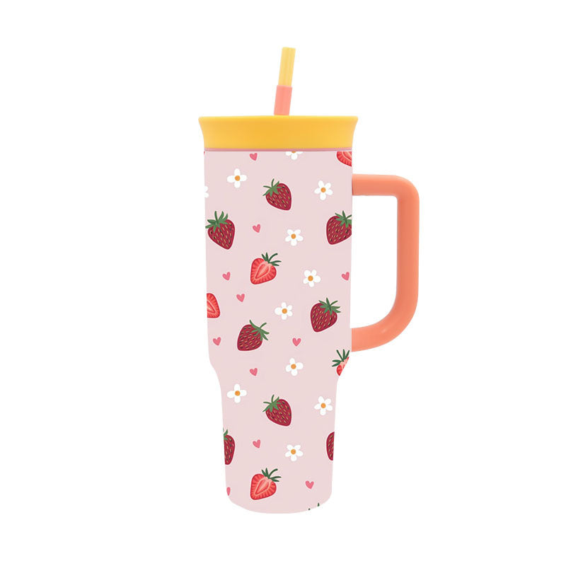 Women's Stylish Drink Cup with Practical Straw Bowlift