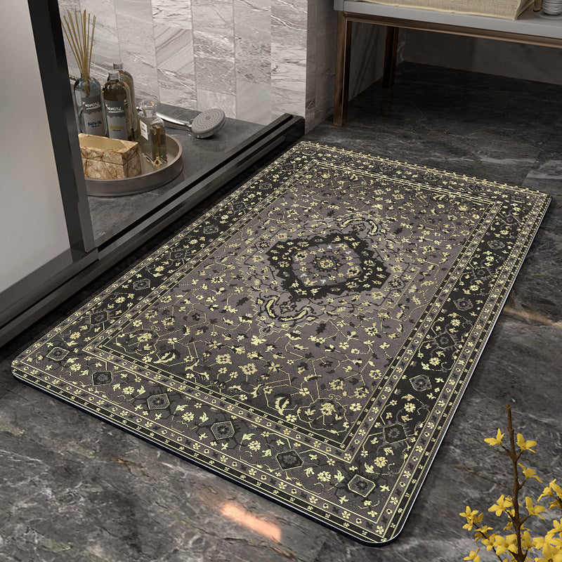 Floral Art Bathroom Mat Bowlift