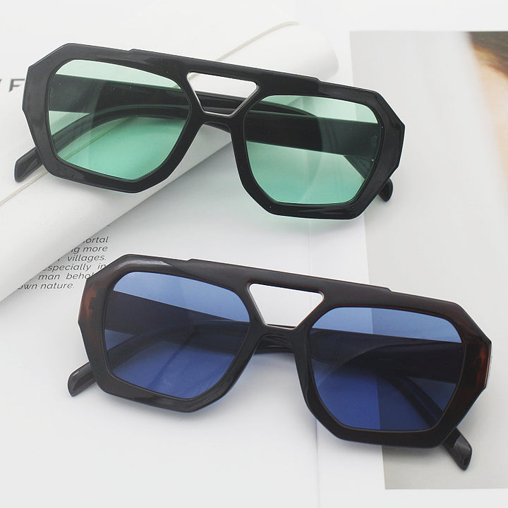 Women's fashionable hexagonal glasses Bowlift