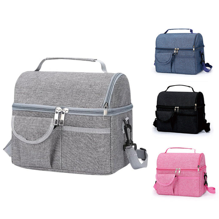 Insulated lunch bag with multi-compartment organizer and adjustable shoulder strap Bowlift