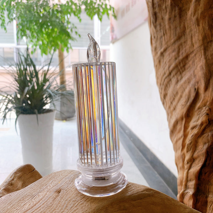 Decorative Crystal LED Flameless Candle Jar Bowlift