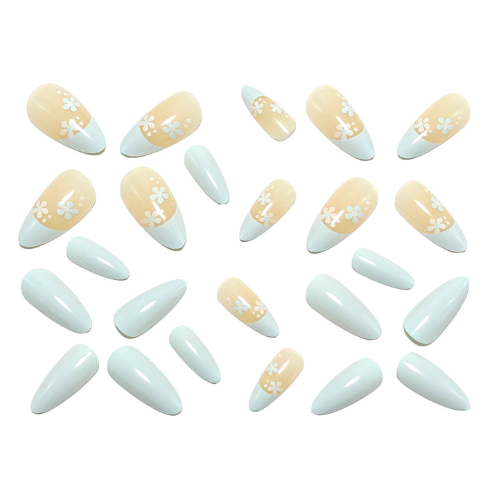 Artificial nails in elegant floral design Bowlift