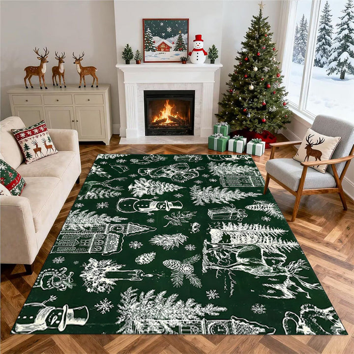 Christmas-Themed Decorative Area Rug Bowlift