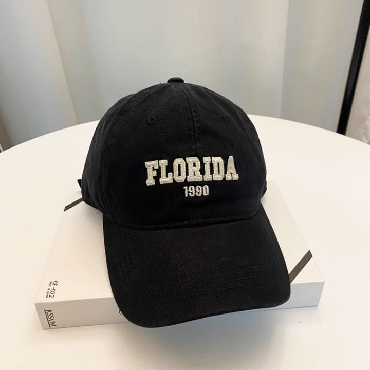 Men's Embroidered Cotton Adjustable Baseball Cap Bowlift