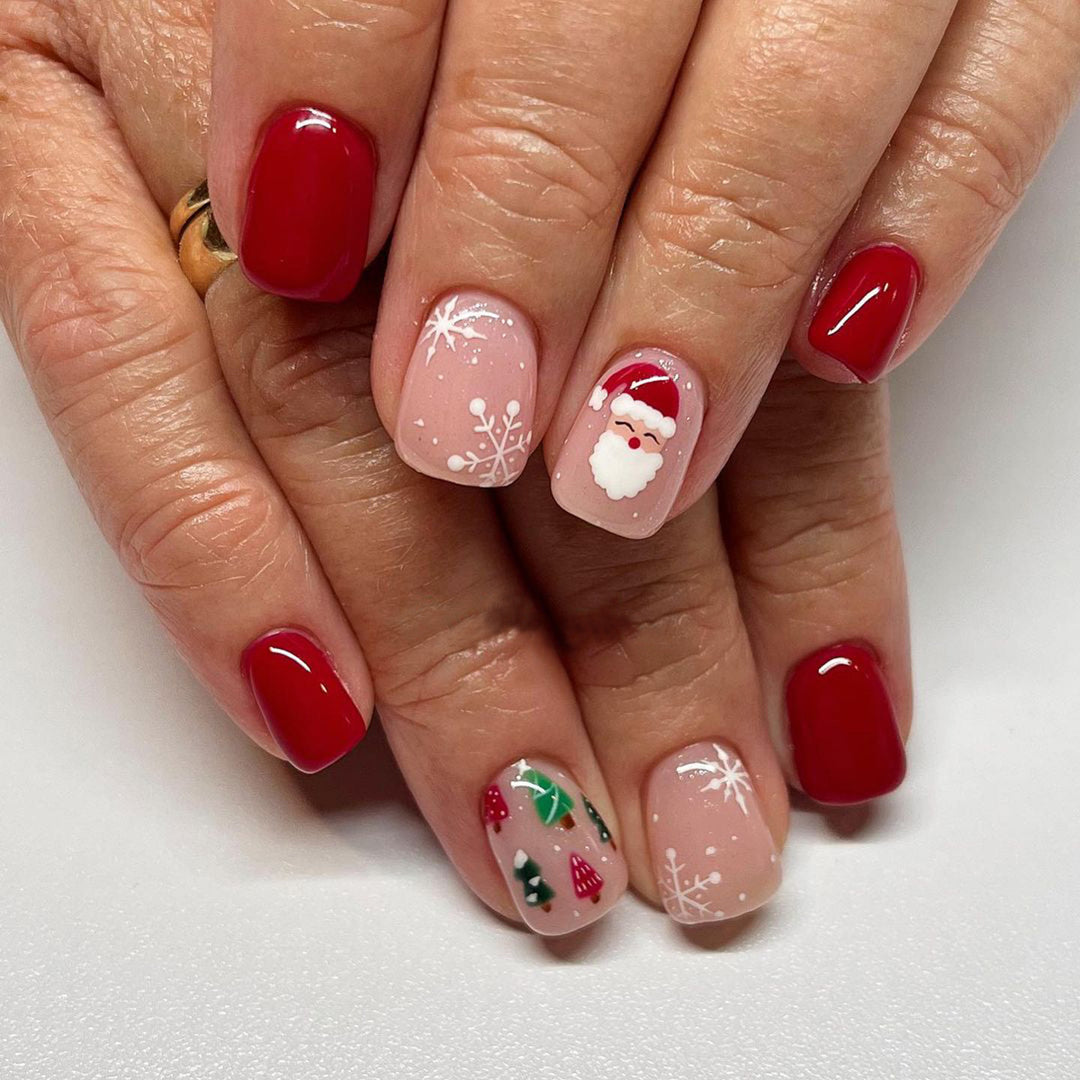 Holiday-Themed Decorative Press-On Nail Set Bowlift