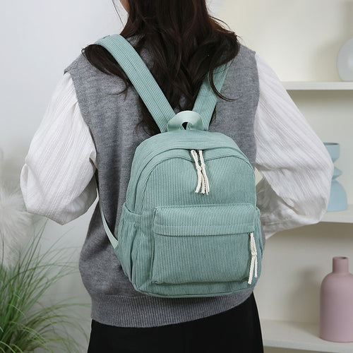 Corduroy Multi-Pocket Backpack Bowlift