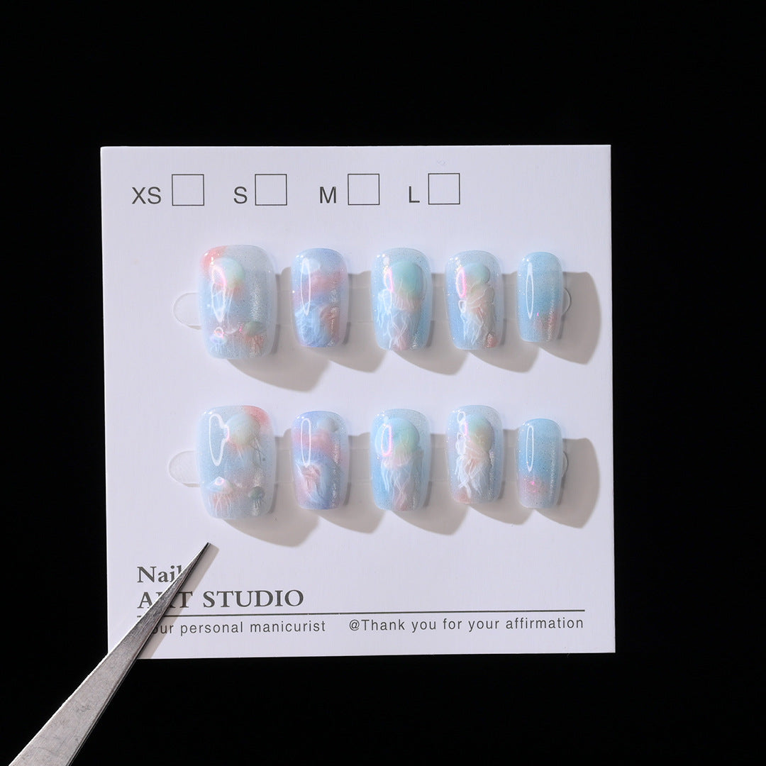 Elegant Press-On Nail Art Set Bowlift