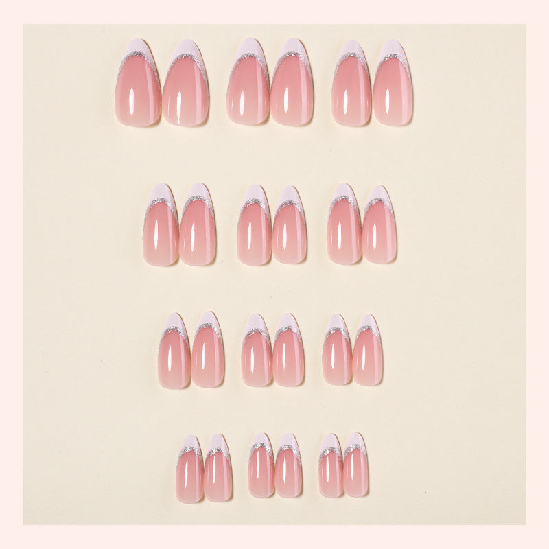 Artificial nail set with elegant glitter accents Bowlift