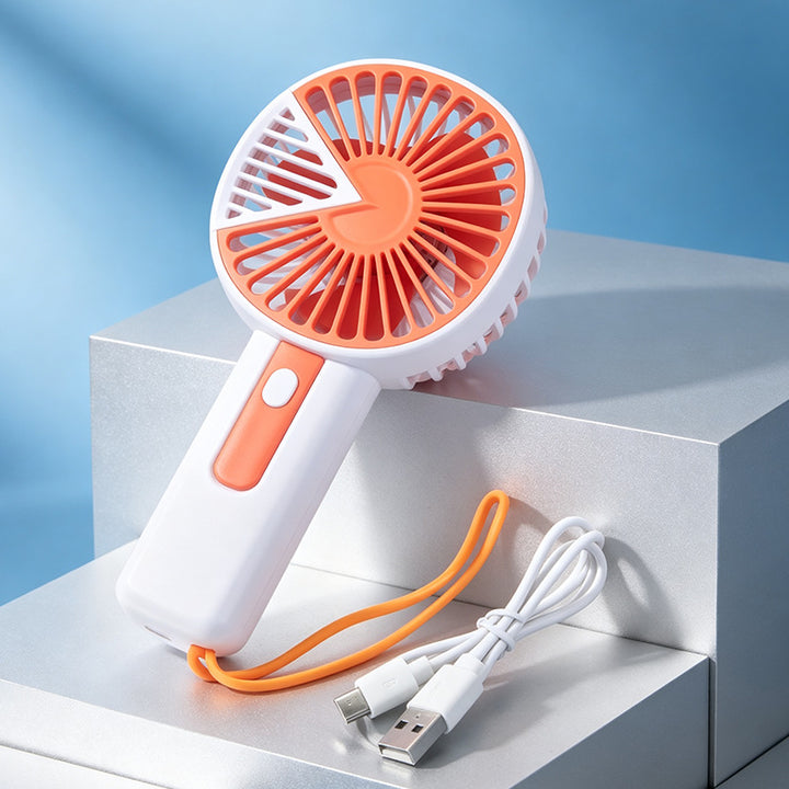 Ladies Portable Hand Fan with USB Charging Function and Ergonomic Design Bowlift