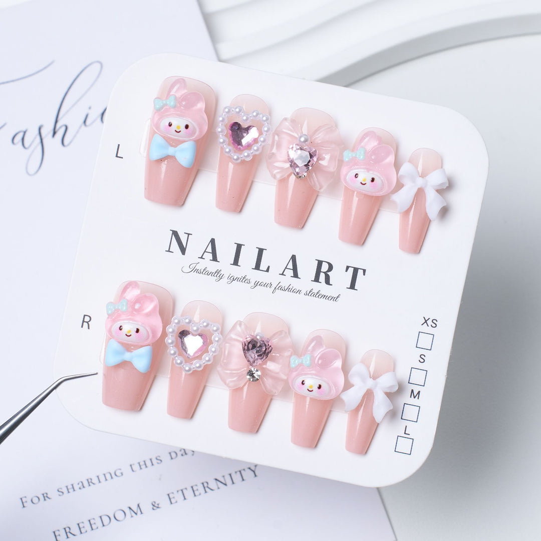 Creative Thematic Press-On Nail Set Bowlift