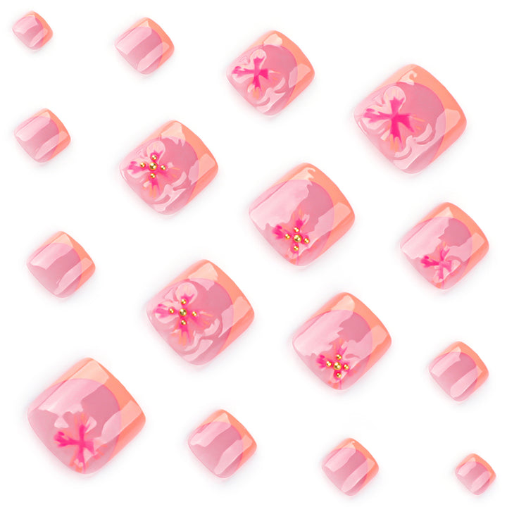 Artful toenail art with floral accents Bowlift