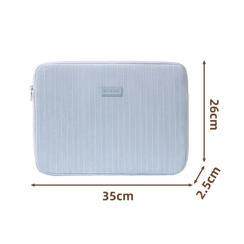 Padded ribbed fabric laptop sleeve for ultrabooks and notebooks Bowlift