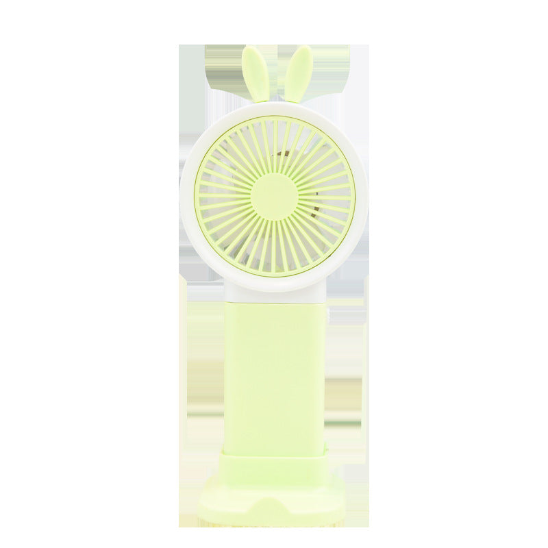 Unisex Cute Bunny-Themed Rechargeable Handheld Fan Bowlift