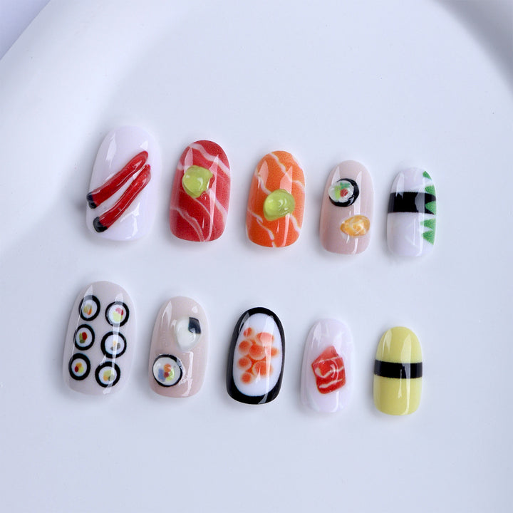 Artful Nail Art in Sushi Design Bowlift