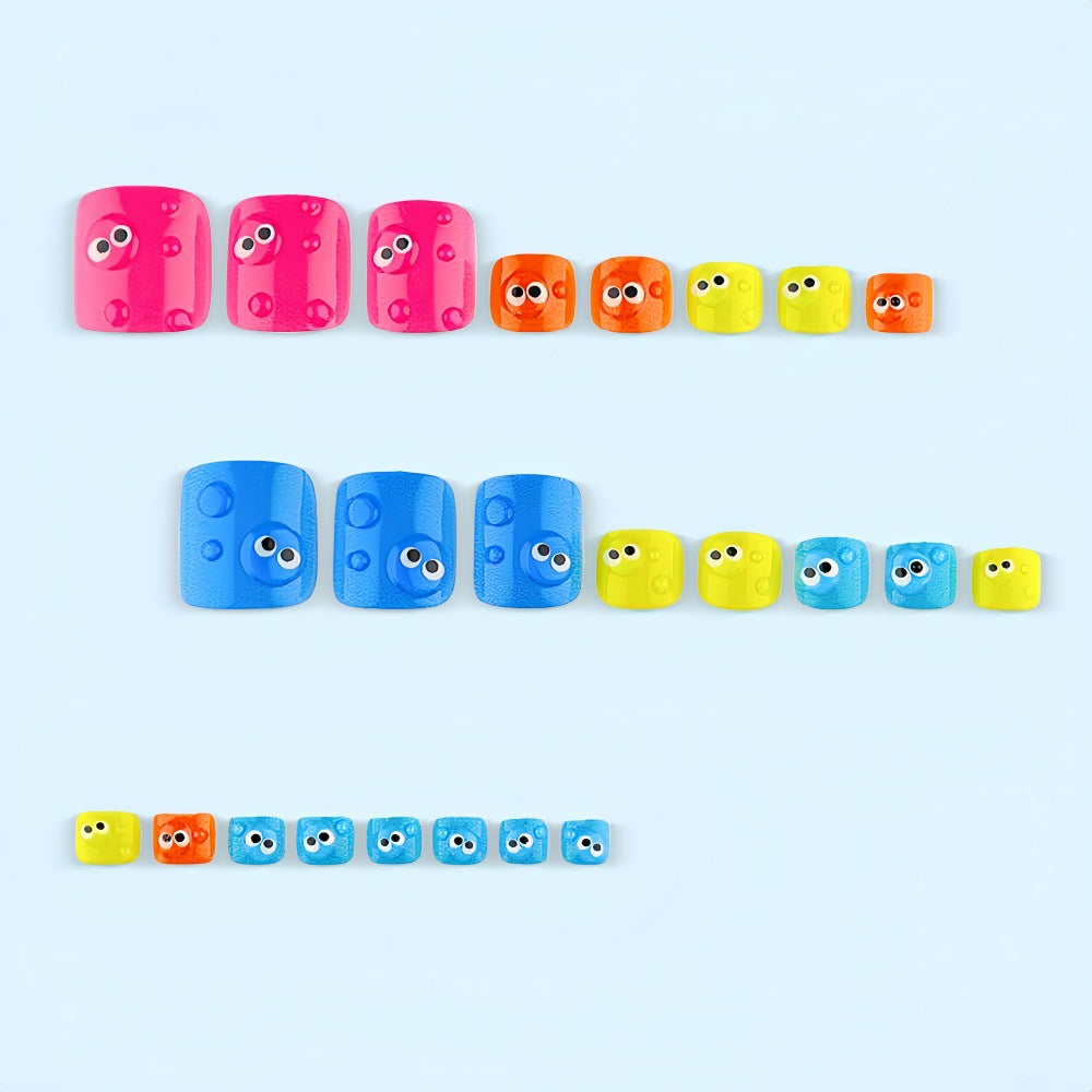 Nail Art Set with Playful Eye Designs Bowlift