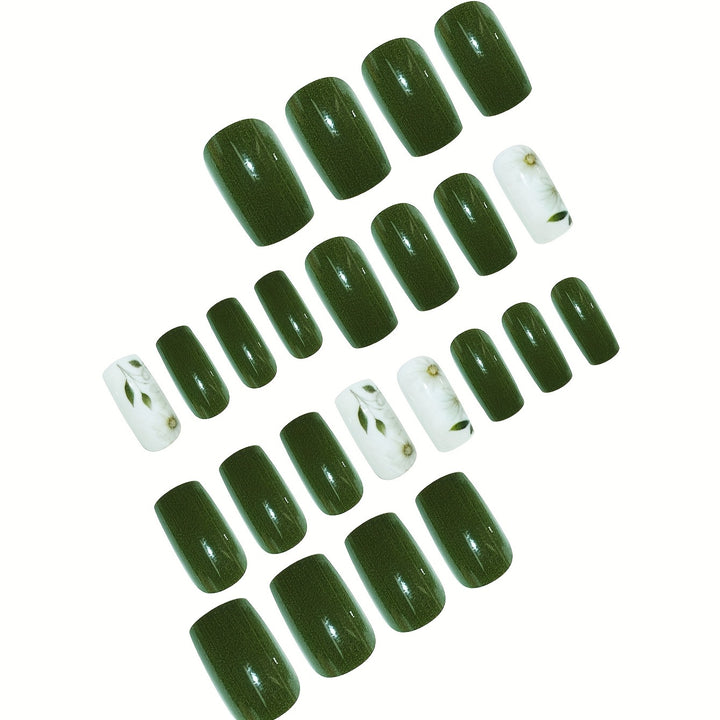 Elegant Floral Embellished Press-On Nail Set Bowlift