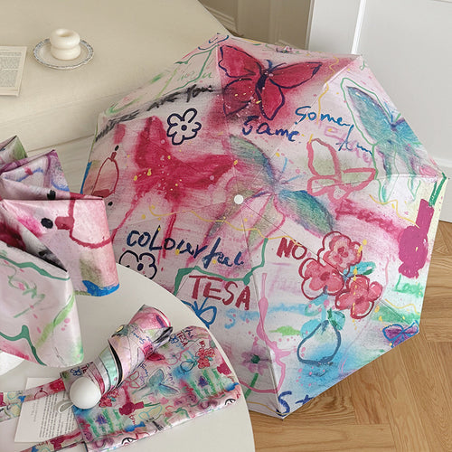 Women’s Foldable Tote Bag with Integrated Umbrella Bowlift