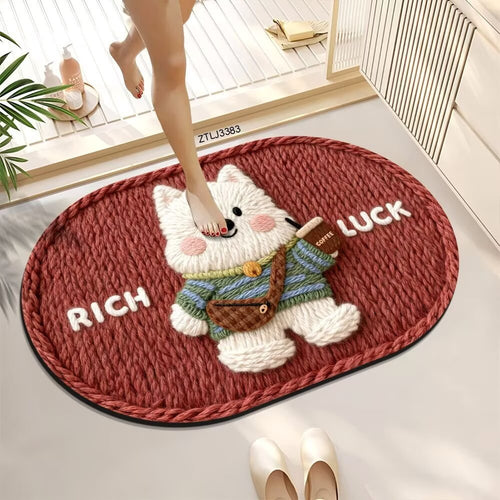 Decorative Plush Bath Mat