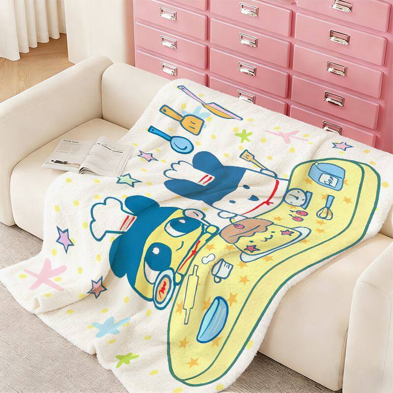 Cartoon-Themed Cozy Blanket