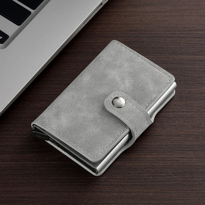 RFID-Blocking Leather Cardholder Bowlift