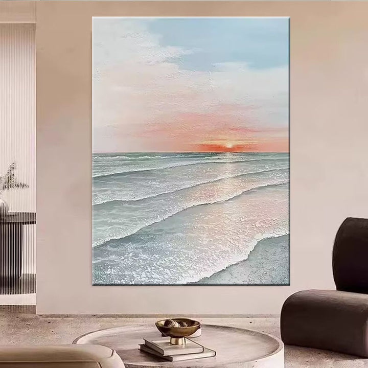 Contemporary Beach Scene Canvas Artwork