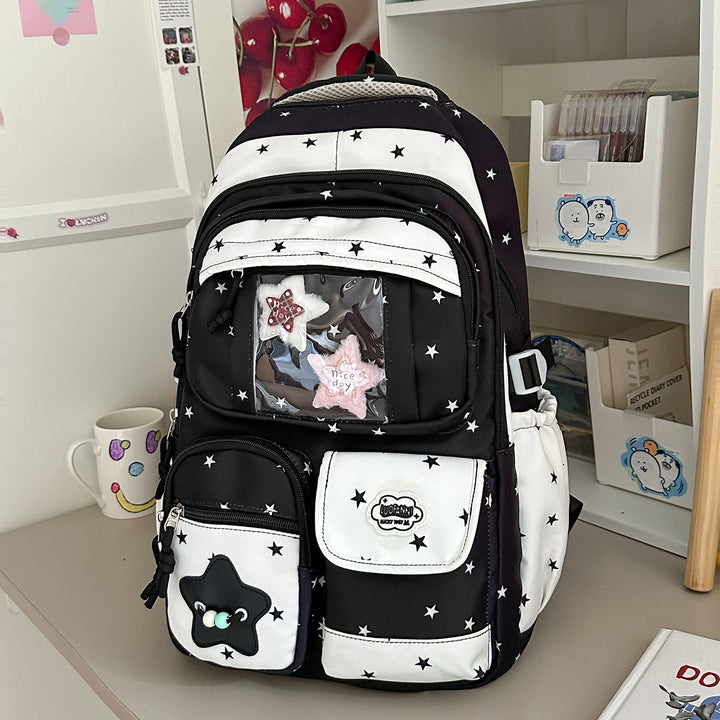 Playful Star-Embellished Backpack Bowlift
