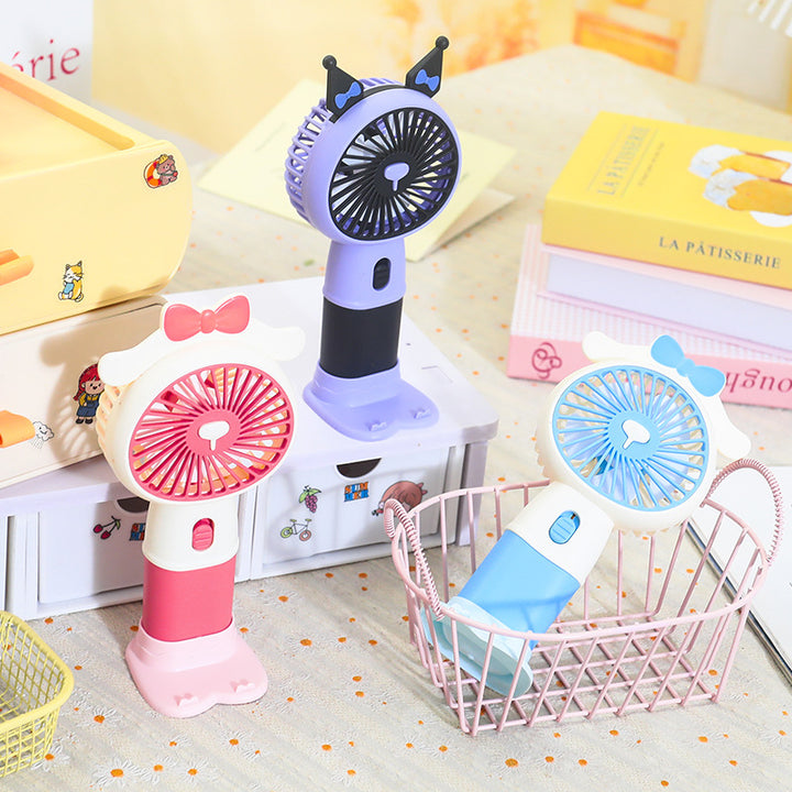 Women's Portable Mini Hand Fan in Cute Bear Design Bowlift