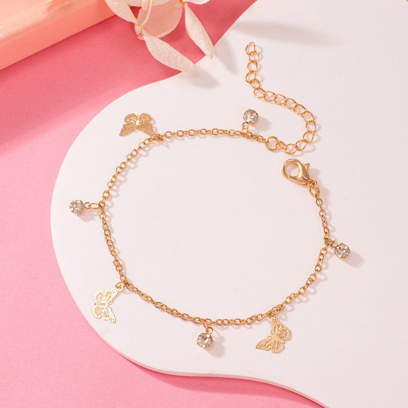 Butterfly Charm Anklet Bowlift