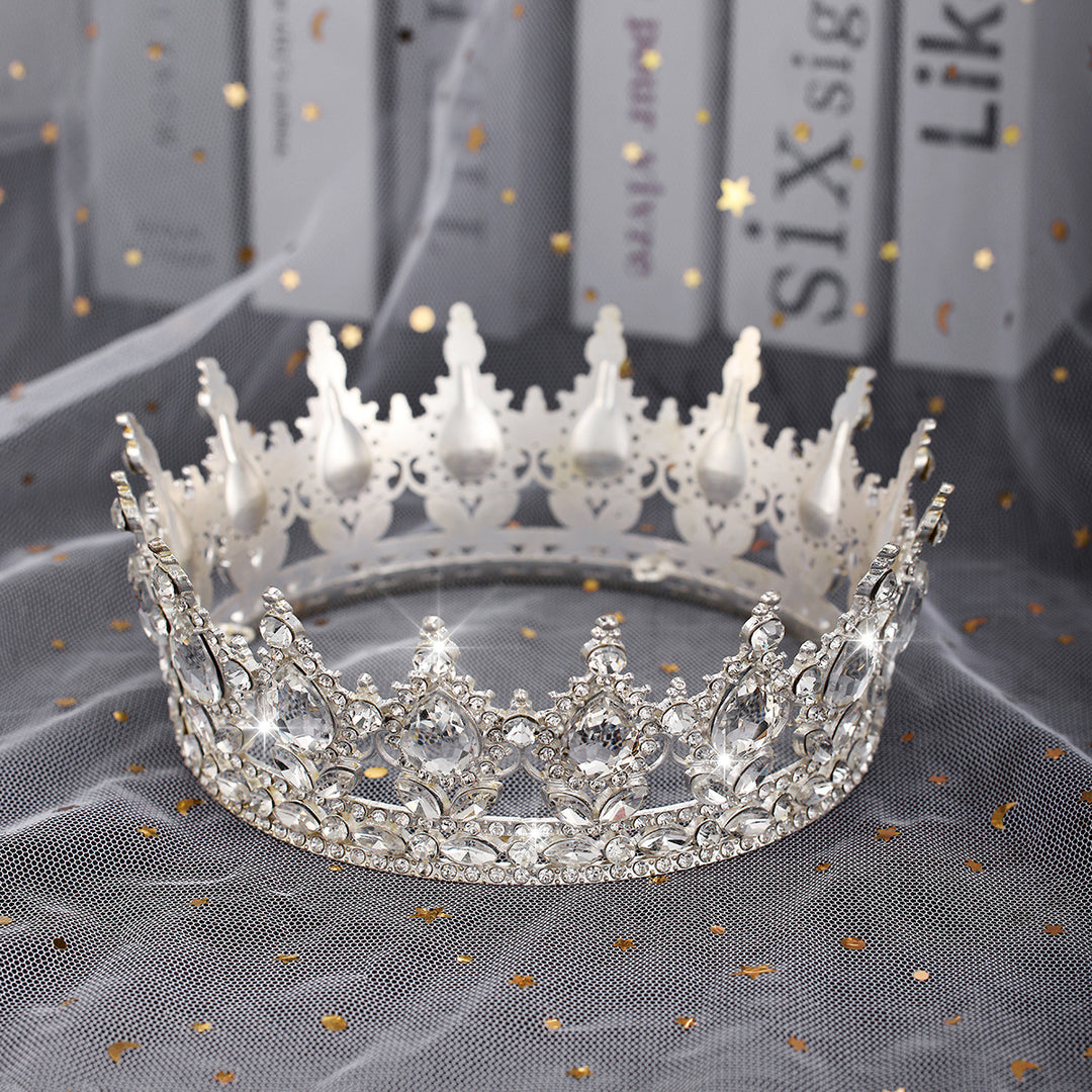 Ladies Luxurious Festive Crown with Shining Gemstones Bowlift