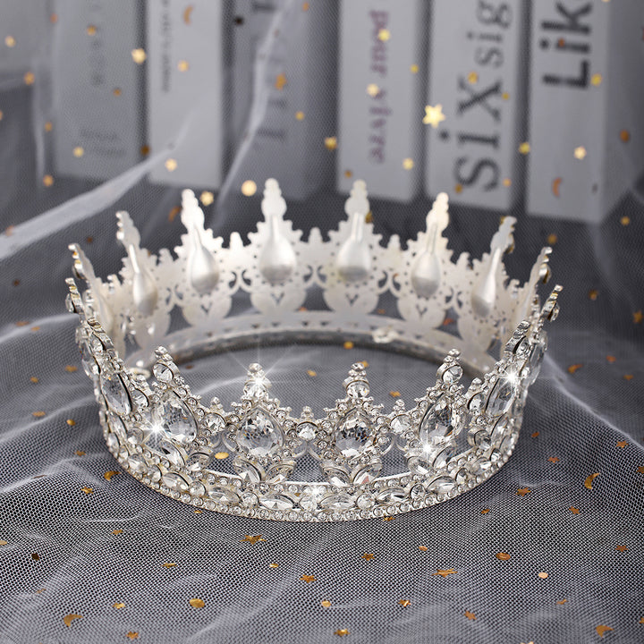 Ladies Luxurious Festive Crown with Shining Gemstones Bowlift