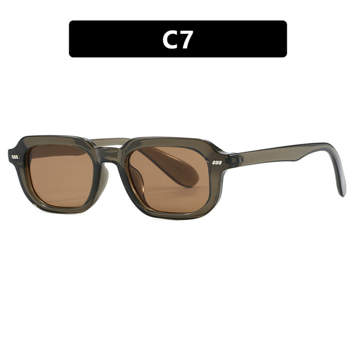 Women’s square sunglasses with high-gloss transparent frame and polarized lenses Bowlift