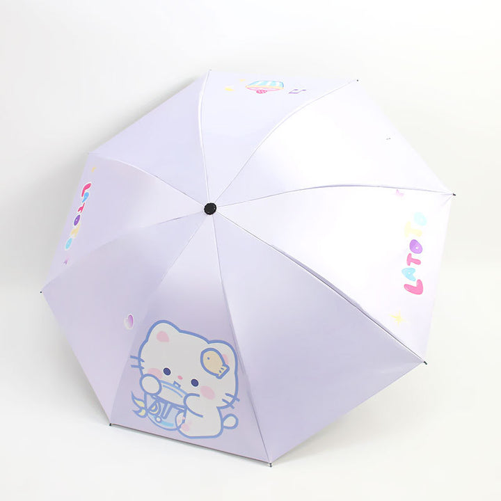 Women Folding Umbrella with Cute Animal Design Bowlift