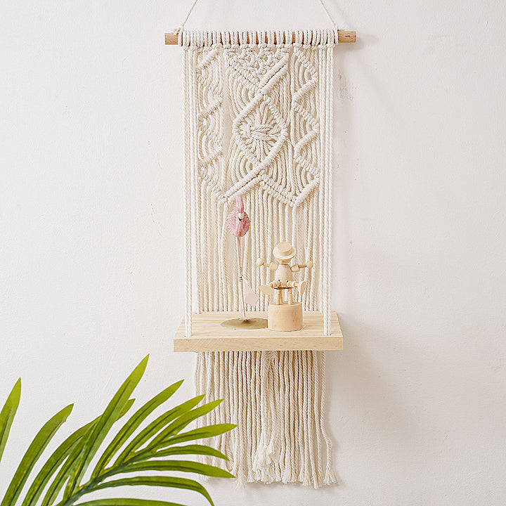 Macramé Wall Hanging Planter Shelf Bowlift